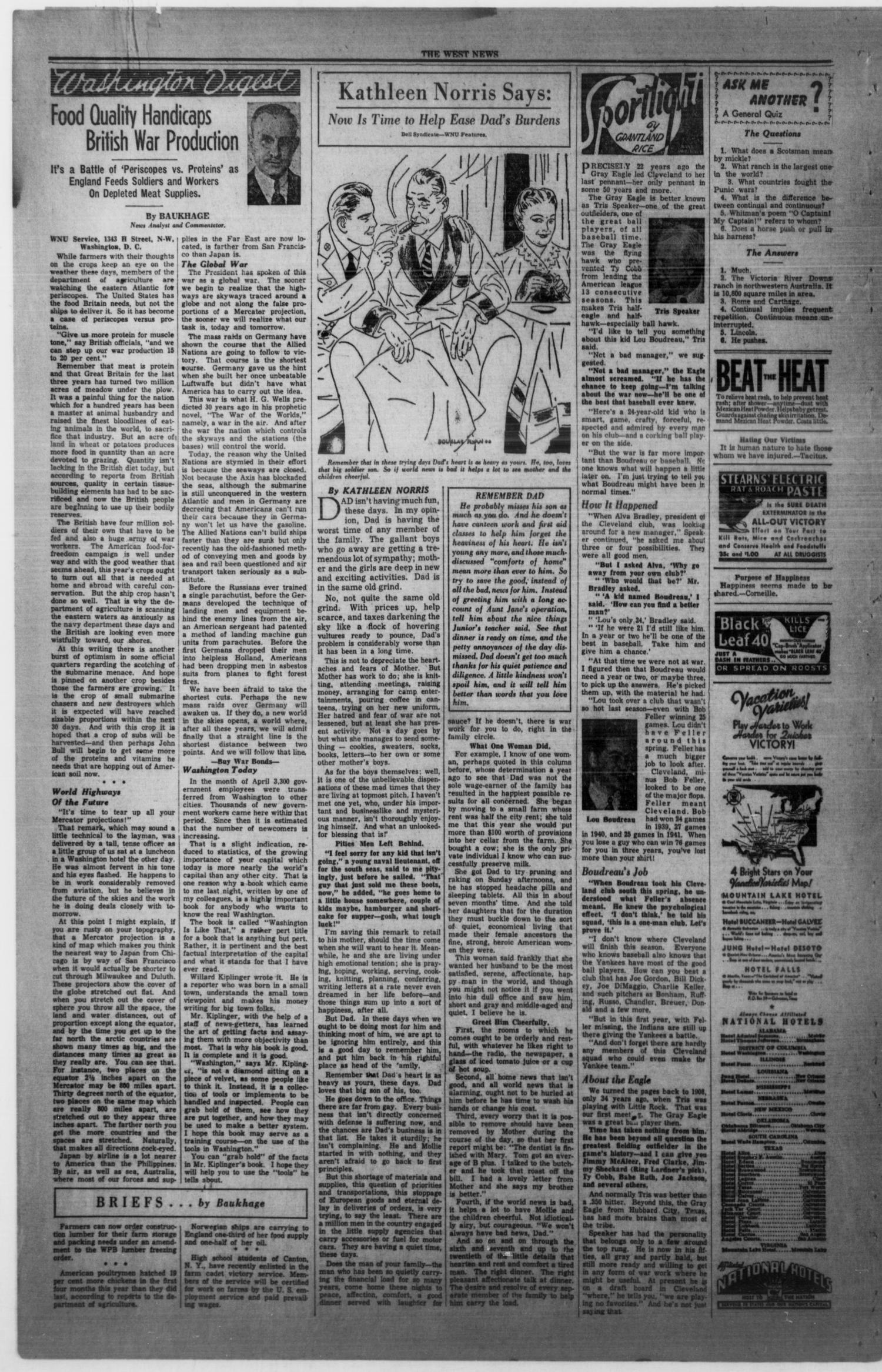 The West News (West, Tex.), Vol. 53, No. 4, Ed. 1 Friday, June 19, 1942
                                                
                                                    [Sequence #]: 8 of 10
                                                