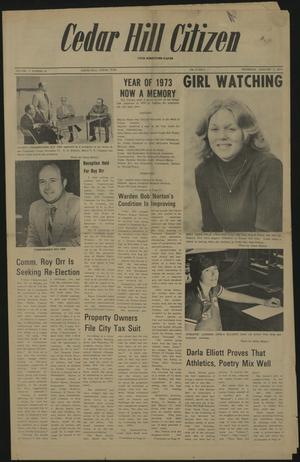 Primary view of object titled 'Cedar Hill Citizen (Cedar Hill, Tex.), Vol. 2, No. 25, Ed. 1 Thursday, January 3, 1974'.