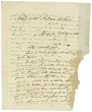 Primary view of [Letter from Mexia to Zavala, November 14, 1832]