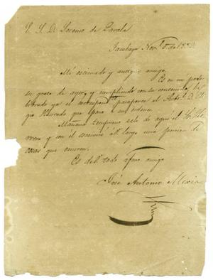 Primary view of object titled '[Letters from Mexia to Zavala, November 5, 1832]'.