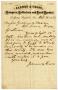 Primary view of [Letter from W. R. Jarmon and A. H. Cross to J. D. Giddings and Morris - October 10, 1872]