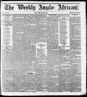 Primary view of object titled 'The Weekly Anglo-African. (New York [N.Y.]), Vol. 1, No. 45, Ed. 1 Saturday, May 26, 1860'.