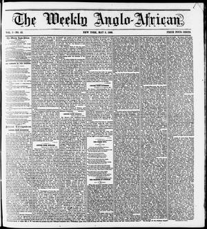 Primary view of object titled 'The Weekly Anglo-African. (New York [N.Y.]), Vol. 1, No. 42, Ed. 1 Saturday, May 5, 1860'.