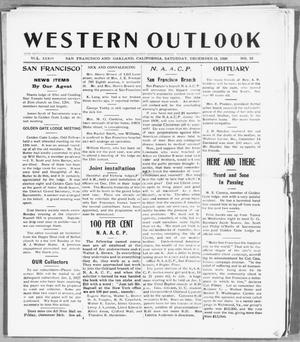 Primary view of object titled 'Western Outlook (San Francisco and Oakland, Calif.), Vol. 33, No. 12, Ed. 1 Saturday, December 18, 1926'.