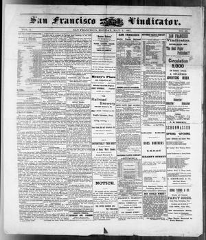 Primary view of object titled 'San Francisco Vindicator. (San Francisco, Cal.), Vol. 3, No. 29, Ed. 1 Monday, May 2, 1887'.
