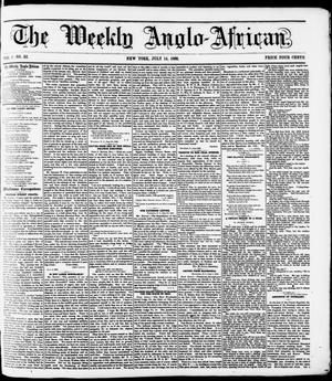 Primary view of object titled 'The Weekly Anglo-African. (New York [N.Y.]), Vol. 1, No. 52, Ed. 1 Saturday, July 14, 1860'.