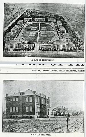 Primary view of object titled '[Newspaper Clippings of Abilene Christian College Campus]'.