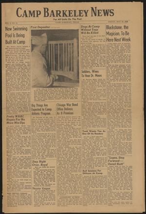 Primary view of object titled 'Camp Barkeley News (Camp Barkeley, Tex.), Vol. 2, No. 15, Ed. 1 Friday, May 28, 1943'.