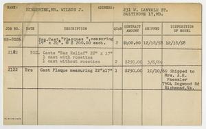Primary view of object titled '[Client Card: Mr. Wilson J. Binebrink]'.