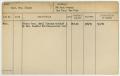 Thumbnail image of item number 1 in: '[Client Card: Mrs. Joseph Bach]'.