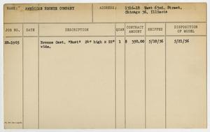 Primary view of object titled '[Client Card: American Bronze Company, Inc.]'.