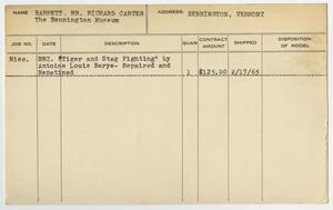 Primary view of object titled '[Client Card: Mr. Richard Carter Barrett]'.
