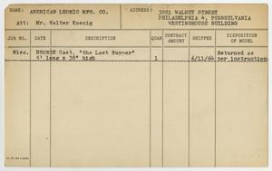 Primary view of object titled '[Client Card: American Leonic Manufacturing Co.]'.
