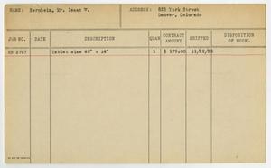 Primary view of object titled '[Client Card: Mr. Isaac W. Bernheim]'.