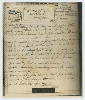 Primary view of object titled '[Letter from John Todd Willis, Jr. to his Parents, November 19, 1944]'.