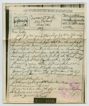 Primary view of object titled '[Letter from John Todd Willis, Jr. to his Parents, January 1, 1944]'.