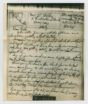 Primary view of object titled '[Letter from John Todd Willis, Jr. to his Parents, March 29, 1944]'.
