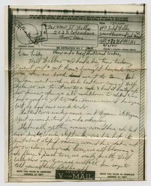 Primary view of object titled '[Letter from John Todd Willis, Jr. to his Parents, April 6, 1944]'.