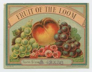 Primary view of object titled '[Card Advertising Fruit of the Loom]'.