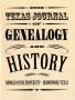 Primary view of Texas Journal of Genealogy and History, Volume I, Fall 2002