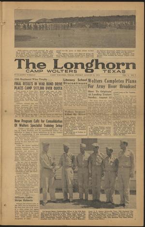 Primary view of object titled 'The Longhorn (Camp Wolters, Tex.), Vol. 4, No. 7, Ed. 1 Friday, August 11, 1944'.