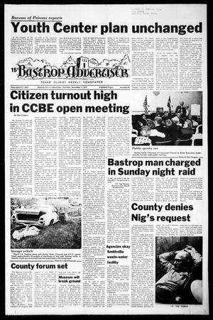 Primary view of object titled 'Bastrop Advertiser (Bastrop, Tex.), No. 45, Ed. 1 Thursday, November 3, 1977'.