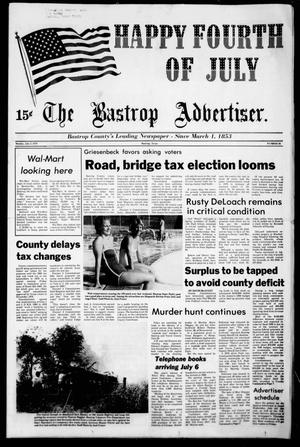 Primary view of object titled 'The Bastrop Advertiser (Bastrop, Tex.), No. 36, Ed. 1 Monday, July 2, 1979'.