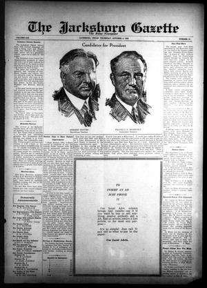 Primary view of object titled 'The Jacksboro Gazette (Jacksboro, Tex.), Vol. 53, No. 19, Ed. 1 Thursday, October 6, 1932'.
