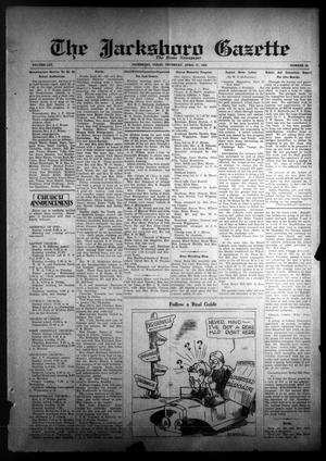 Primary view of object titled 'The Jacksboro Gazette (Jacksboro, Tex.), Vol. 53, No. 48, Ed. 1 Thursday, April 27, 1933'.