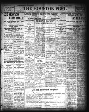 Primary view of object titled 'The Houston Post. (Houston, Tex.), Vol. 20, No. 228, Ed. 1 Saturday, October 29, 1904'.