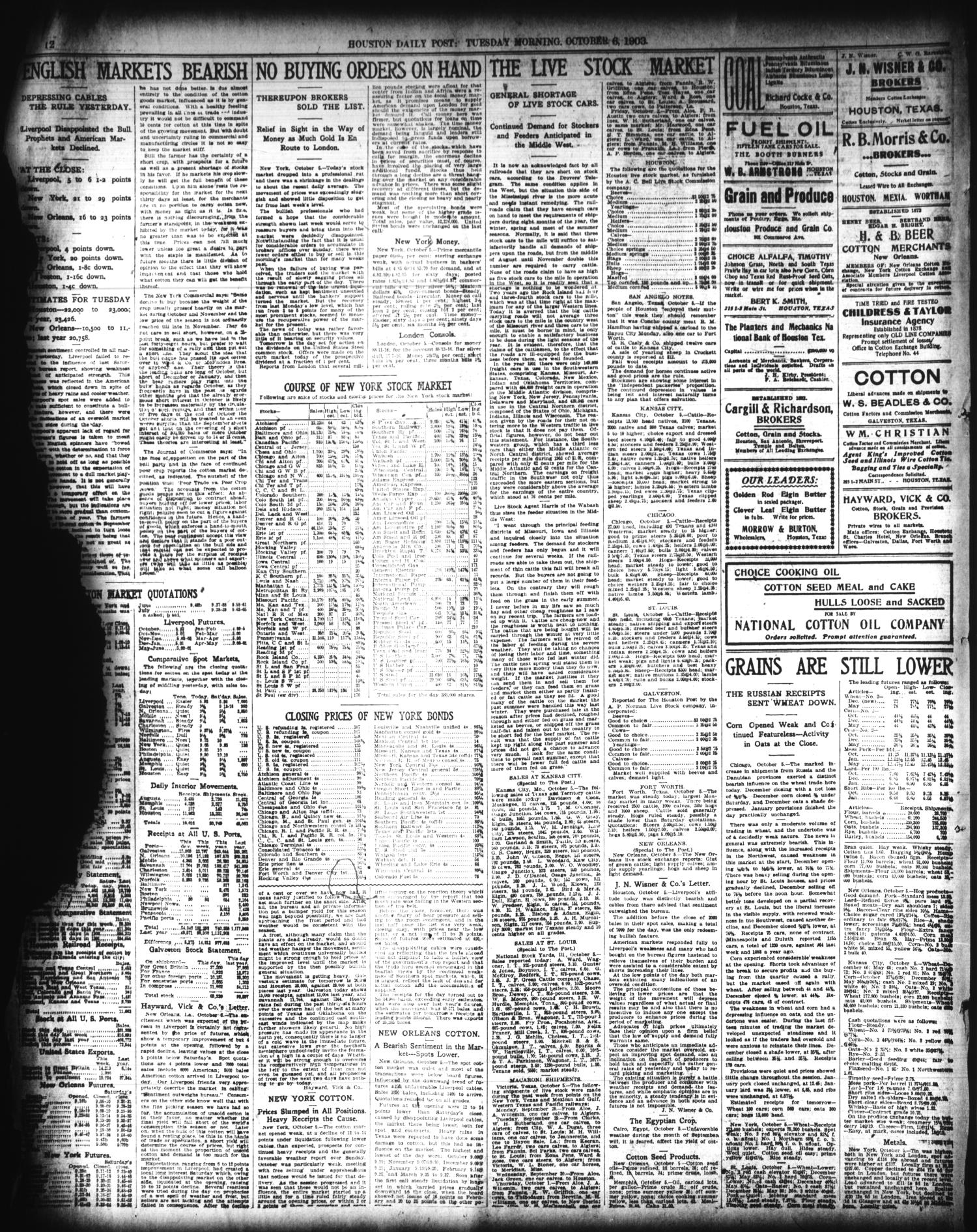 The Houston Post. (Houston, Tex.), Vol. 19, No. 184, Ed. 1 Tuesday, October 6, 1903
                                                
                                                    [Sequence #]: 12 of 14
                                                