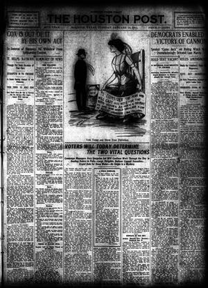 Primary view of object titled 'The Houston Post. (Houston, Tex.), Vol. 26, Ed. 1 Tuesday, January 10, 1911'.