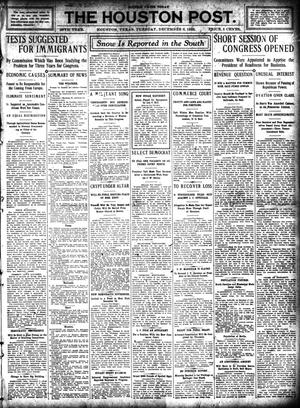 Primary view of object titled 'The Houston Post. (Houston, Tex.), Vol. 26, Ed. 1 Tuesday, December 6, 1910'.