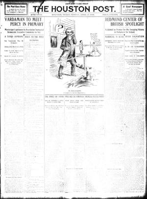Primary view of object titled 'The Houston Post. (Houston, Tex.), Vol. 26, Ed. 1 Sunday, April 17, 1910'.