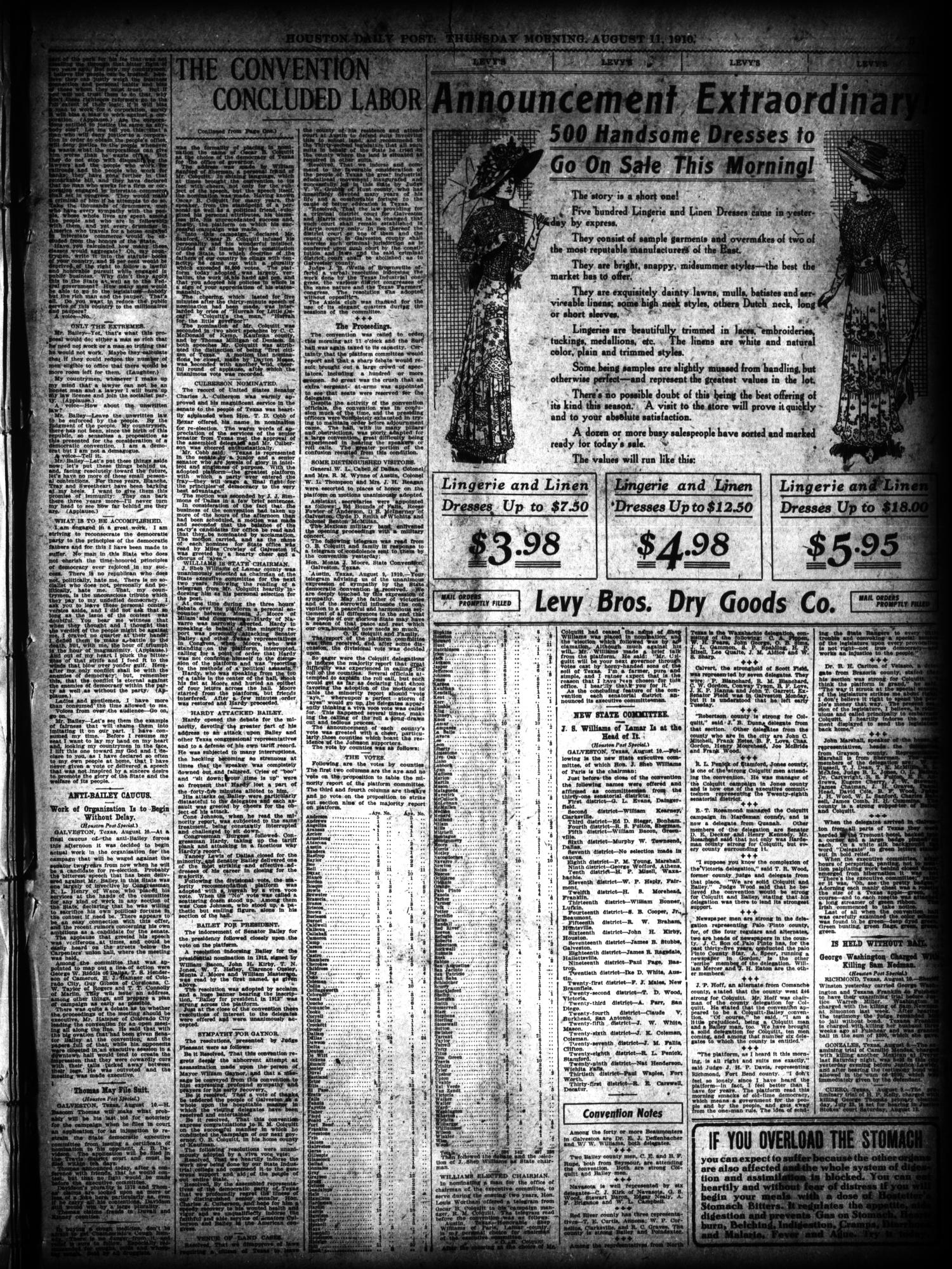 The Houston Post. (Houston, Tex.), Vol. 26, Ed. 1 Thursday, August 11, 1910
                                                
                                                    [Sequence #]: 5 of 16
                                                