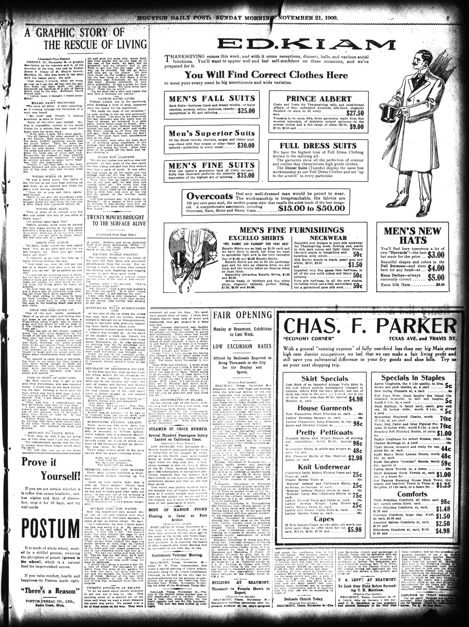 The Houston Post. (Houston, Tex.), Vol. 25, Ed. 1 Sunday, November 21, 1909
                                                
                                                    [Sequence #]: 7 of 56
                                                