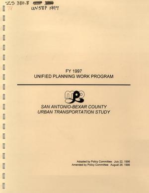 Primary view of object titled 'San Antonio-Bexar County Urban Transportation Study: Unified Planning Work Program, Fiscal Year 1997'.