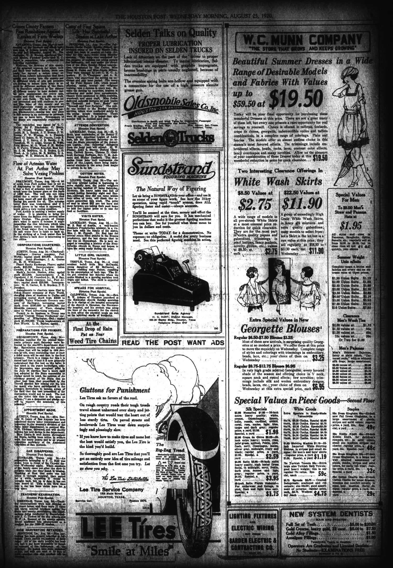 The Houston Post. (Houston, Tex.), Vol. 36, No. 144, Ed. 1 Wednesday, August 25, 1920
                                                
                                                    [Sequence #]: 3 of 14
                                                