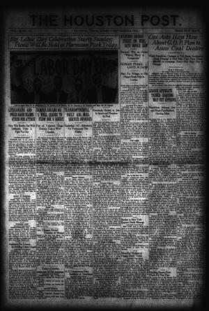 Primary view of object titled 'The Houston Post. (Houston, Tex.), Vol. 36, No. 156, Ed. 1 Monday, September 6, 1920'.