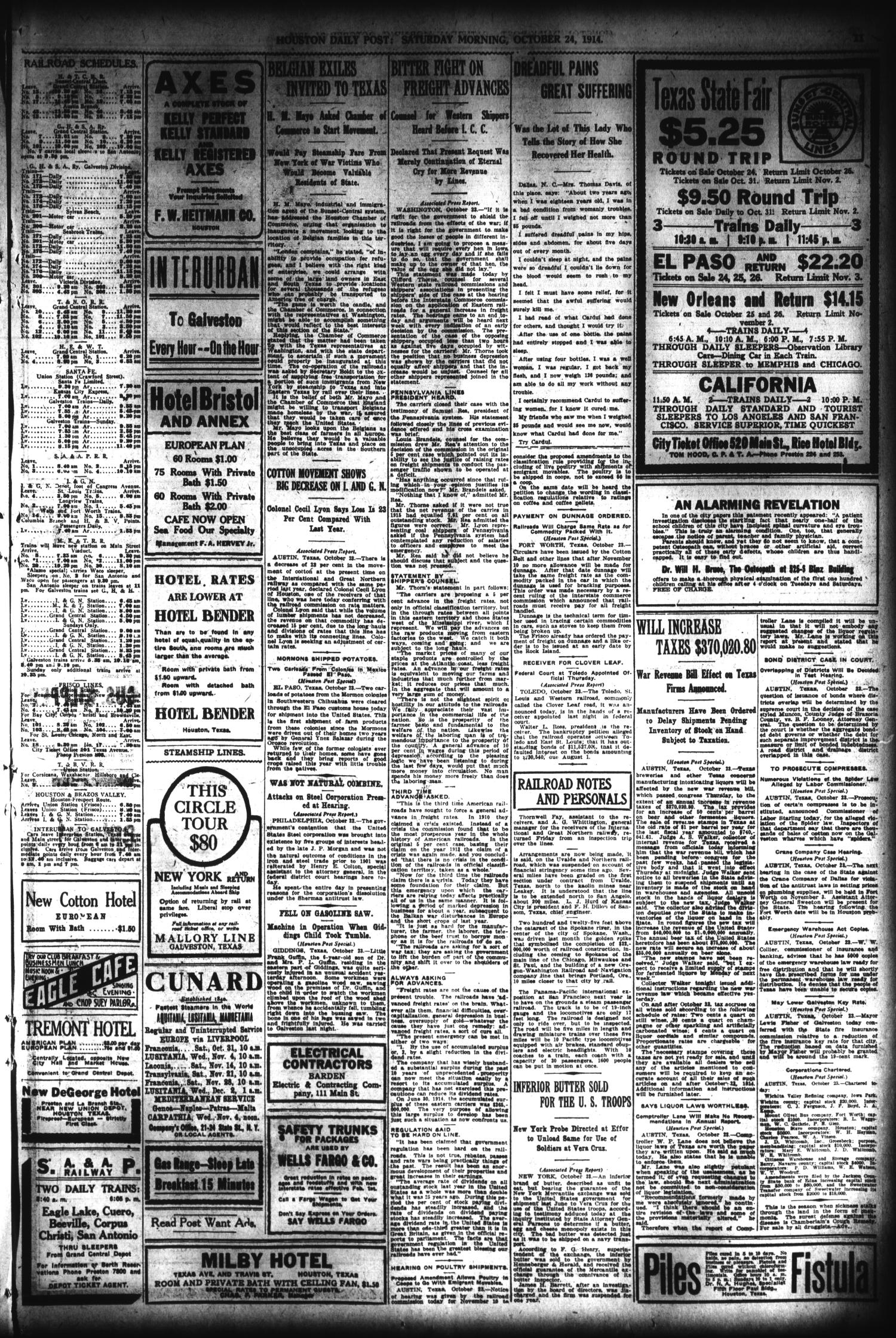 The Houston Post. (Houston, Tex.), Vol. 29, No. 204, Ed. 1 Saturday, October 24, 1914
                                                
                                                    [Sequence #]: 11 of 16
                                                