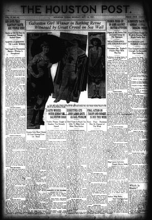 Primary view of object titled 'The Houston Post. (Houston, Tex.), Vol. 37, No. 42, Ed. 1 Monday, May 16, 1921'.
