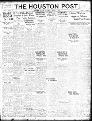 Primary view of object titled 'The Houston Post. (Houston, Tex.), Vol. 38, No. 53, Ed. 1 Saturday, May 27, 1922'.