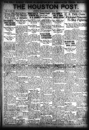 Primary view of object titled 'The Houston Post. (Houston, Tex.), Vol. 36, No. 337, Ed. 1 Sunday, March 6, 1921'.