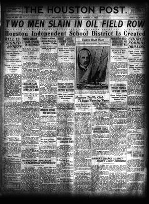 Primary view of object titled 'The Houston Post. (Houston, Tex.), Vol. 38, No. 351, Ed. 1 Wednesday, March 21, 1923'.
