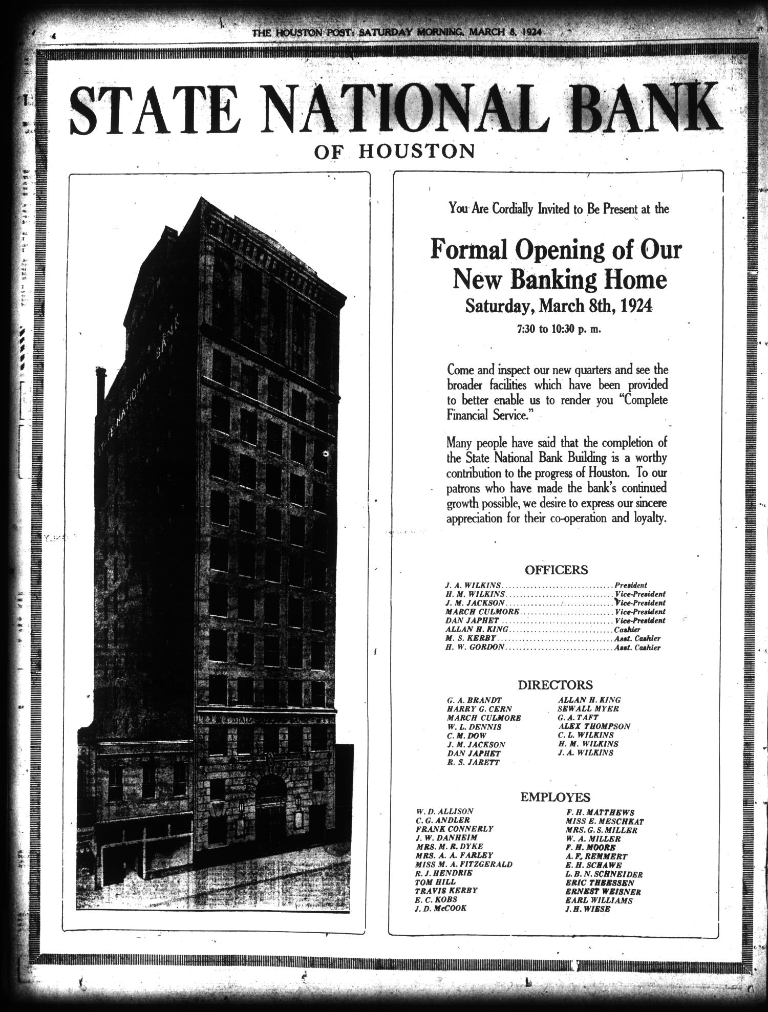 The Houston Post. (Houston, Tex.), Vol. 39, No. 339, Ed. 1 Saturday, March 8, 1924
                                                
                                                    [Sequence #]: 4 of 16
                                                