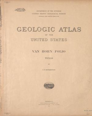 Primary view of object titled 'Geologic Atlas of the United States: Van Horn Folio, Texas'.