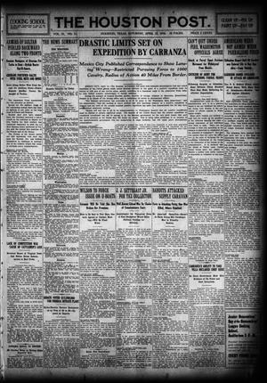 Primary view of object titled 'The Houston Post. (Houston, Tex.), Vol. 31, No. 11, Ed. 1 Saturday, April 15, 1916'.
