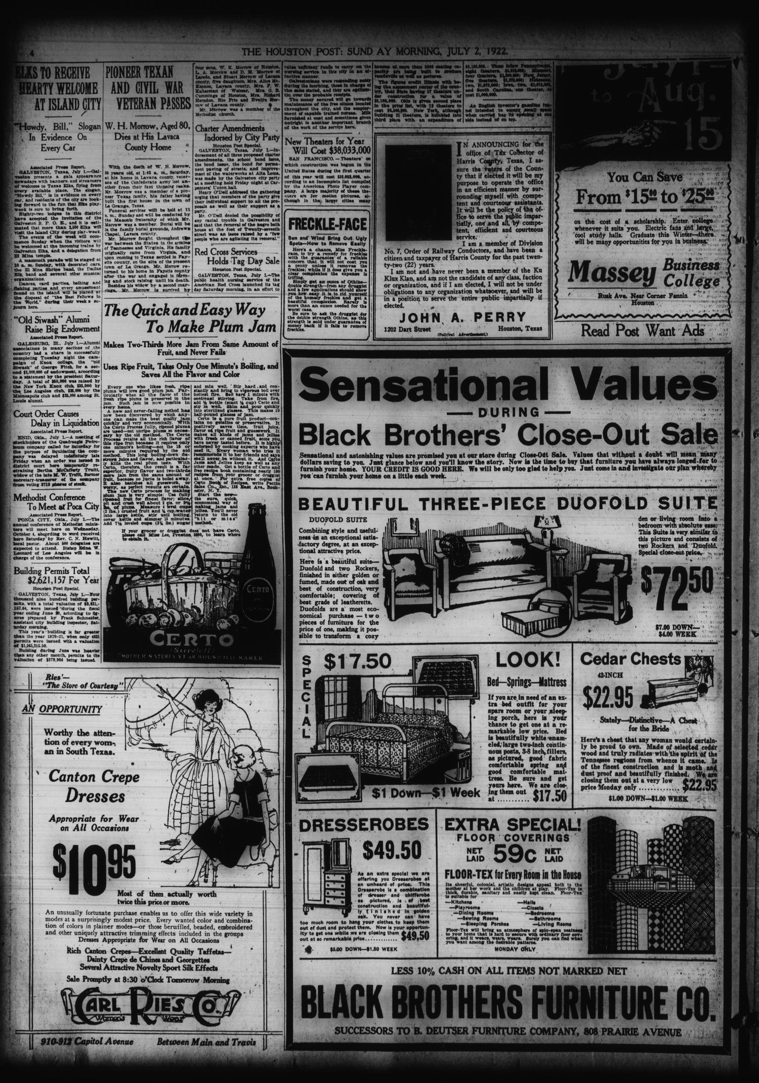 The Houston Post. (Houston, Tex.), Vol. 38, No. 89, Ed. 1 Sunday, July 2, 1922
                                                
                                                    [Sequence #]: 4 of 39
                                                