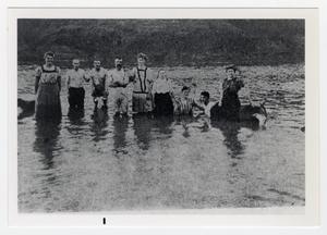 Primary view of object titled '[Swimmers Near Ferry at Brazos River]'.