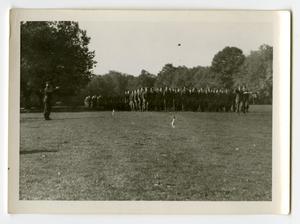 Primary view of object titled '[Photograph of Soldiers Marching]'.